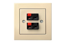 Аудио розетка Двухместная Бежевая LIREGUS EPSILON 28-087