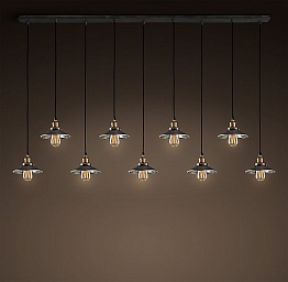 Люстра Loft Cone Pendant Reflector 9 Line