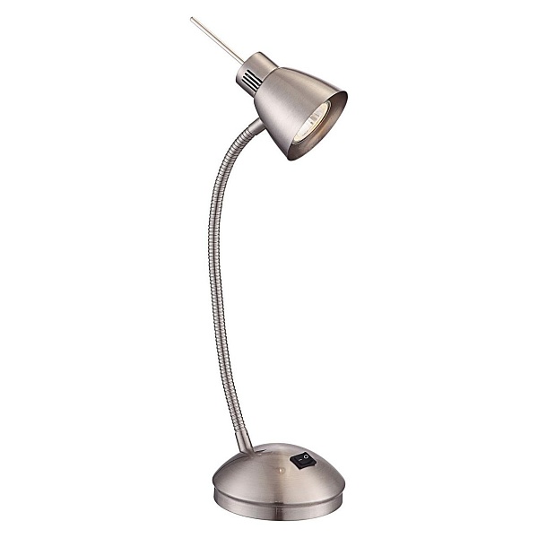 Настольная лампа Globo 2474L, серебро, GU10 LED, 1x3W