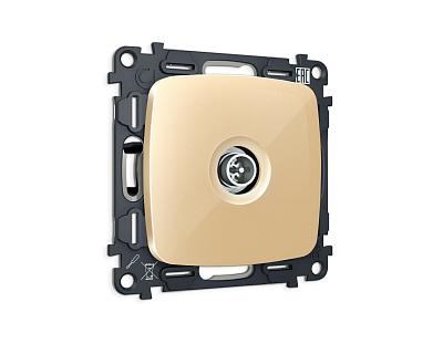 Комплект механизма TV розетки оконечной экранированной 5-1000MHz 3dB OMEGA MO613005 Шампань QUANT