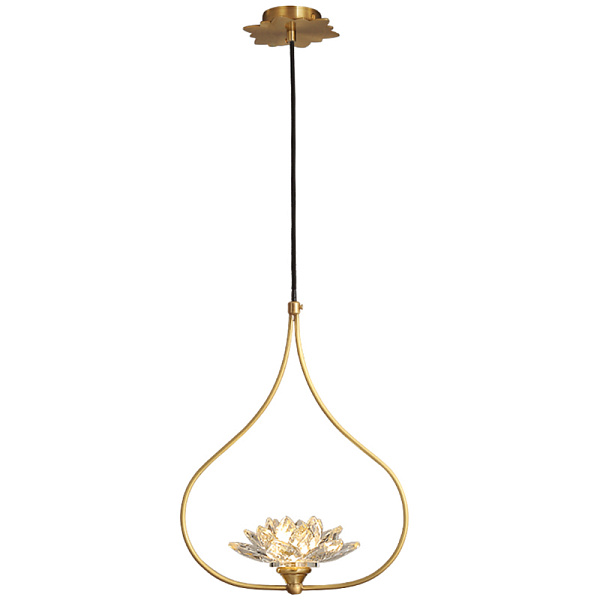 Хрустальный светильник Цветок Лотоса Lotus flower Clear Glass pendant lamp A