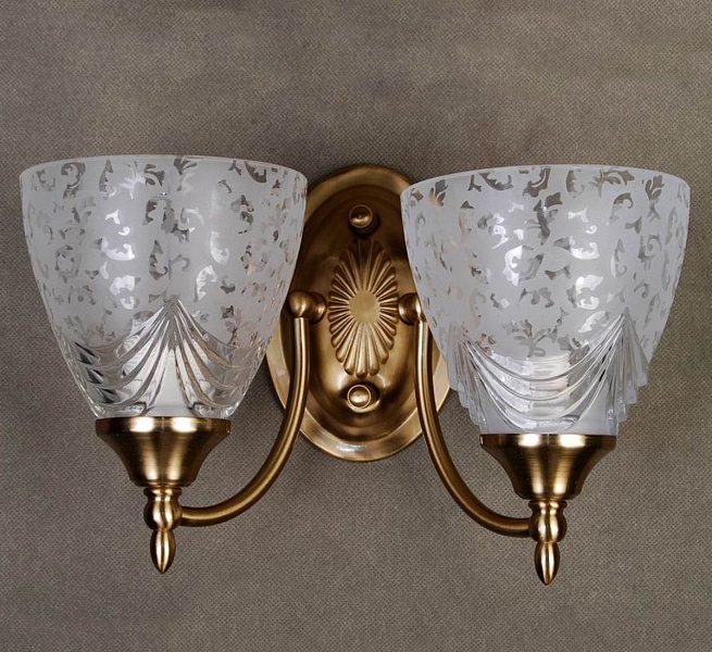 SL110.301.02 — Бра ST Luce, 2 плафона, прозрачный, бронза