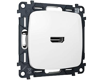 Комплект механизма розетки HDMI 2.0 OMEGA MO114010 Белый глянец 40V/500mA 2.0GHz 5-18Gbit/s QUANT