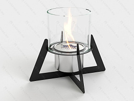 Настольный биокамин Lux Fire "Альфа" (черный)