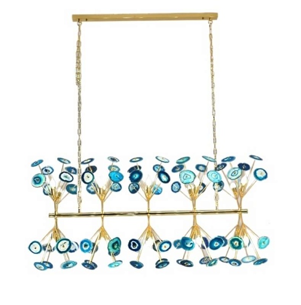 Люстра Agate Burst Chandelier Blue Line