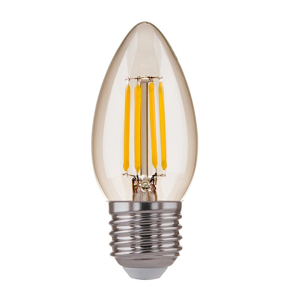Лампа светодиодная филаментная E27 7W 3300K прозрачная 4690389125256