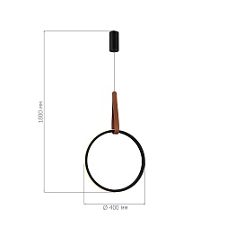 SL6131.403.20 Светильник подвесной ST-Luce Черный/Черный, Терракотовый LED 1*20W 4000K
