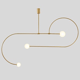 Люстра Fontana Amorosa Three Vortex Gold