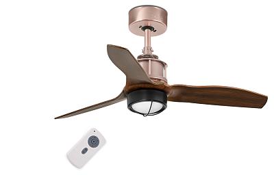 Люстра вентилятор Mini Just Fan Brass 1L Faro Barcelona 33423-10FAR