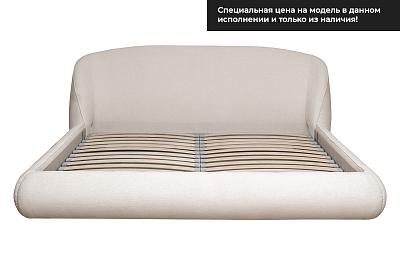 Кровать Палаццо(Palazzo) 180 без мех.шенилл экрю Natur-Ecru 215*240*90см