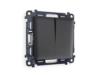 Комплект механизма 2-клавишного перекрестного выключателя Ambrella Volt ALFA MA903030