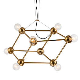 Люстра Molecule Gold Chandelier Loft Concept 40.102