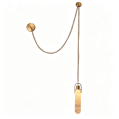 Подвесной светильник 26504P Brass / White Alabaster Delight Collection