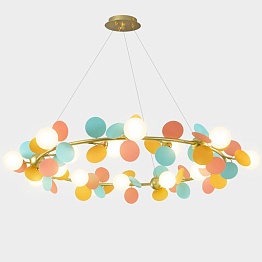 Люстра MATISSE Chandelier circle multicolor | диаметр 105 см