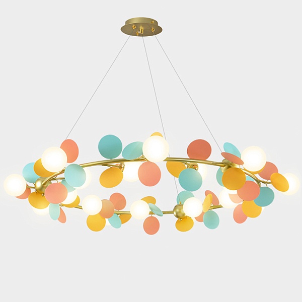 Люстра MATISSE Chandelier circle multicolor | диаметр 105 см