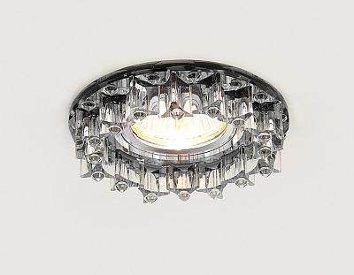 Встраиваемый точечный светильник MR16 с хрусталем Ambrella Light K370 BK