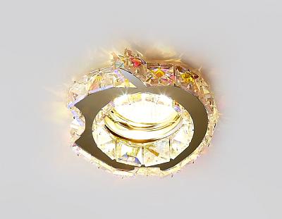 Встраиваемый точечный светильник MR16 с хрусталем Ambrella Light K88 CH/PR