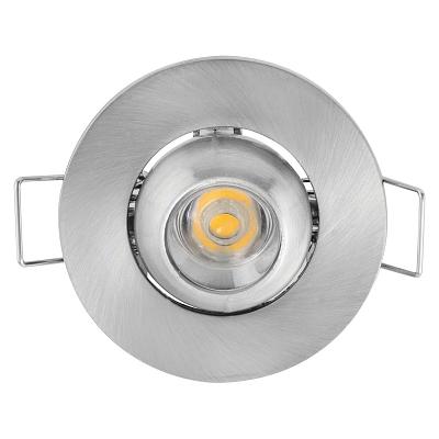 Встраиваемый светодиодный светильник Horoz Fiona 1W 2700К матовый хром 016-028-0001