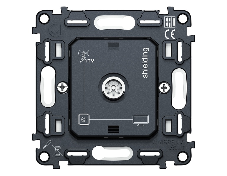 Механизм TV розетки оконечной экранированной 5-1000 MHz 3dB QUANT VM199