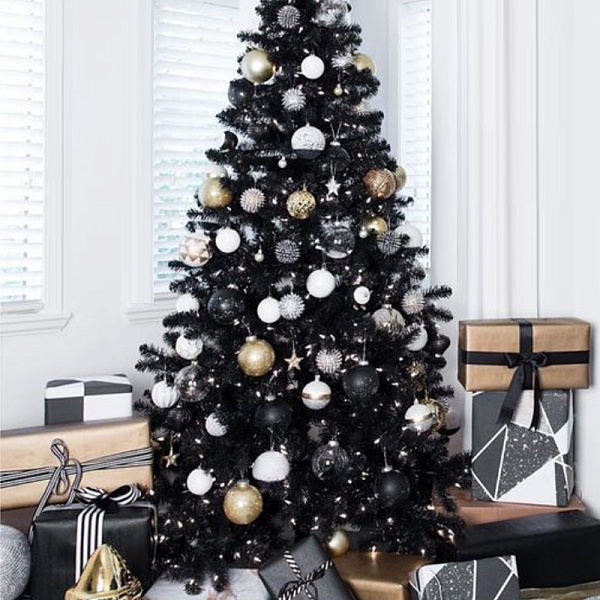 Дизайнерская Ель Christmas Tree Black and Gold Decor Loft Concept 79.029-4