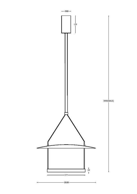 Подвесной светильник Maytoni MOD280PL-L30B3K