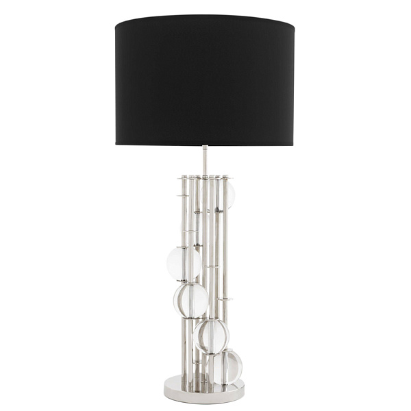 Настольная лампа Eichholtz Table Lamp Lorenzo Nickel & black