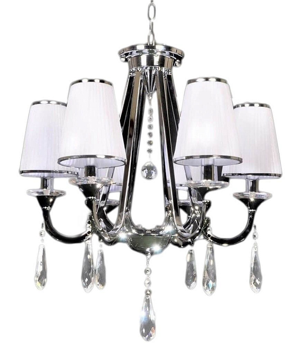 Подвесная люстра Lumina Deco Milesia LDP 8926-6 WT+CHR