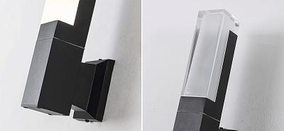 Уличное бра черного цвета с плафоном из акрила Monume Loft-Concept 44.2617-3