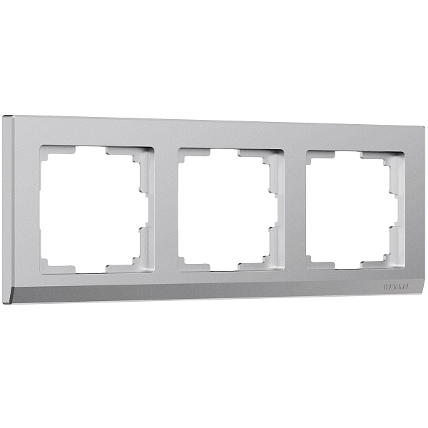 Рамка на 3 поста Stark (серебряный матовый) Werkel W0031865