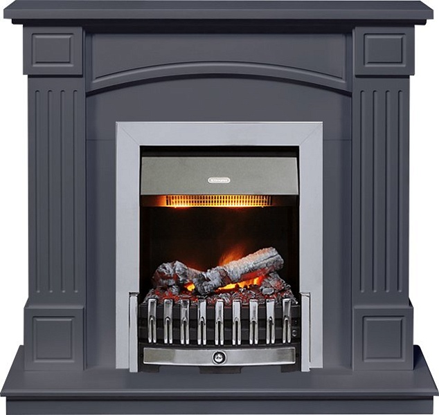 Каминокомплект Boston - Серый графит (Высота 925см) с очагом Danville Chrome FB2
