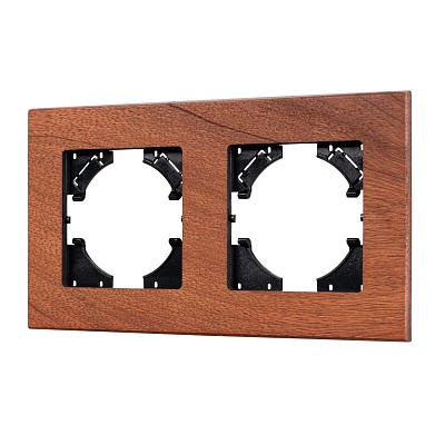 Рамка на 2 поста из натурального дерева Arlight FRM-XSILO-WD-2-NL 050871