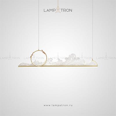Реечный светодиодный светильник с ажурным абажуром из акрила Lampatron MARIBEL LONG