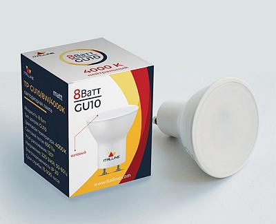 Лампа светодиодная Italline TP GU10/8W/4000K matt