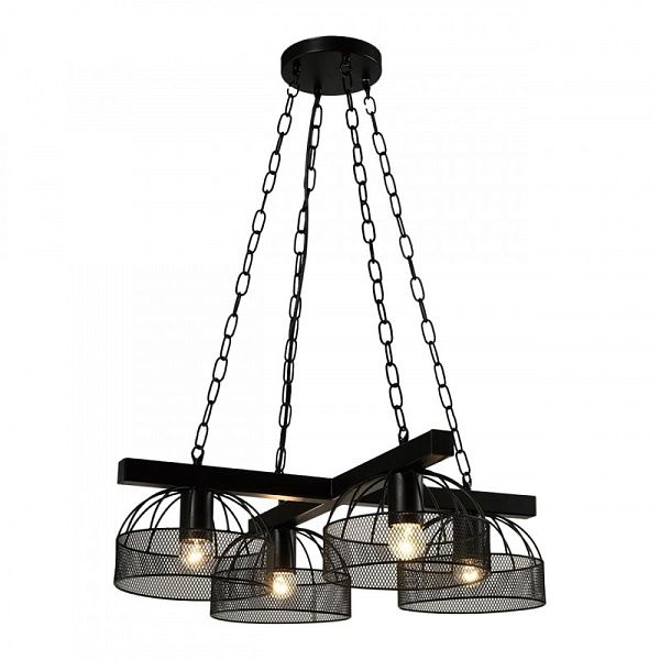 Люстра подвесная Е27 4*60W черный IMEX MD.20461-4-P-BK