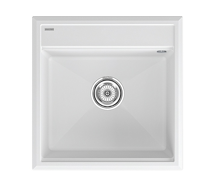 Мойка гранитная STEPIA-500, PM115051-WH , белый, 500х510, Paulmark