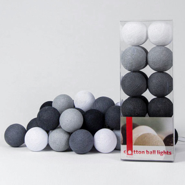 Гирлянда хлопковые фонарики Сotton Ball Antra | 10 шариков
