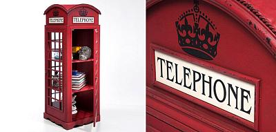 Витрина &quot;Телефонная будка&quot; London telephone box Loft Concept 14.018-2