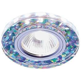Встраиваемый точечный светильник MR16 со светодиодной подсветкой Ambrella Light S225 W/CH/WH