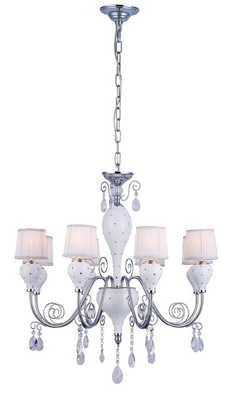 SL850.503.08 — Люстра подвесная ST Luce, 8 плафонов, белый, хром