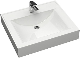 Раковина над стиральной машиной AMBERG 750431, белая, 60х50, с комплектом, Paulmark