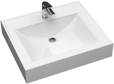 Раковина над стиральной машиной AMBERG 750431, белая, 60х50, с комплектом, Paulmark