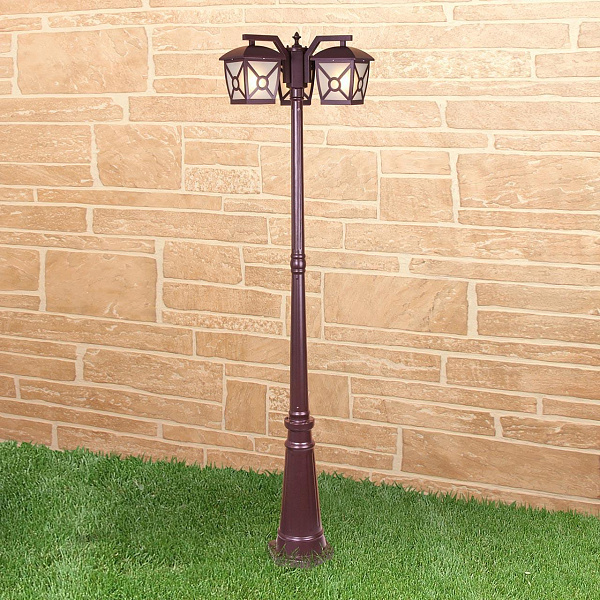 Садово-парковый светильник Elektrostandard Columba F/3 коричневый GL 1022F/3 4690389137303