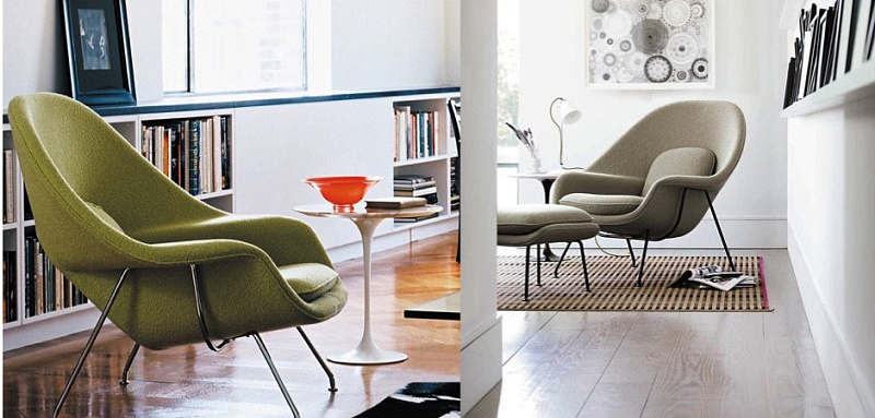 Кресло Womb Chair and Ottoman designed by Eero Saarinen in 1948 01.066-2