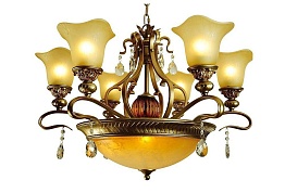SL106.303.09 — Люстра подвесная ST Luce, 9 ламп, бежевый, бронза