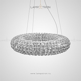 Кольцевая люстра с плафоном из хрустальных страз LERD