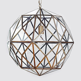 Люстра Glass & Metal Cage Pendant Loft Concept 40.1040.MT.BL.T1B