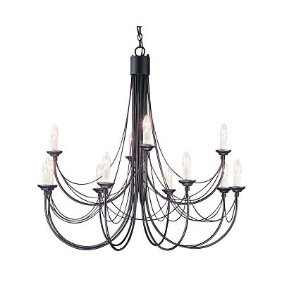 Люстра потолочная Elstead Lighting Carisbrooke CB12-BLACK