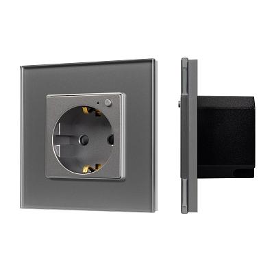 Розетка электрическая с Zigbee управлением Arlight SCT-OMALI-EUZB1-PL-GR (240V, 16A, Zigbee) 050101