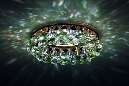 Встраиваемый светильник Donolux DL061.79.1/8 crystal/emerald