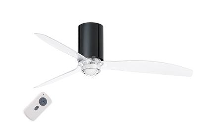 Люстра вентилятор Mini Tube Fan Shiny Black 1L Faro Barcelona 32040-10FAR